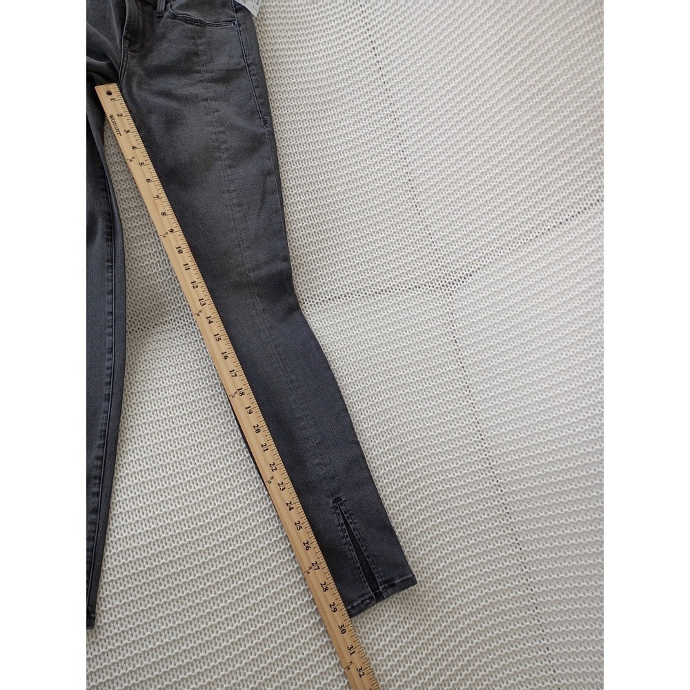 FRAME NWT Le Skinny De Jeanne Charcoal Gray Split Hem Jeans 25x30 $228 - Picture 11 of 16